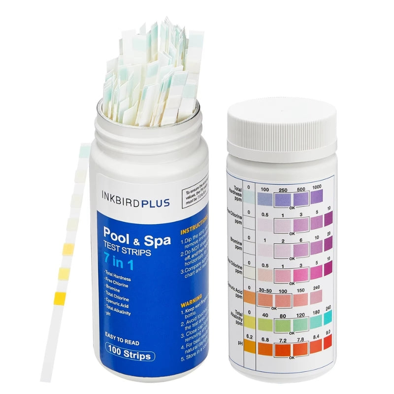 Pool Test Strips – 7-in-1 Water Quality Tester (100pcs)