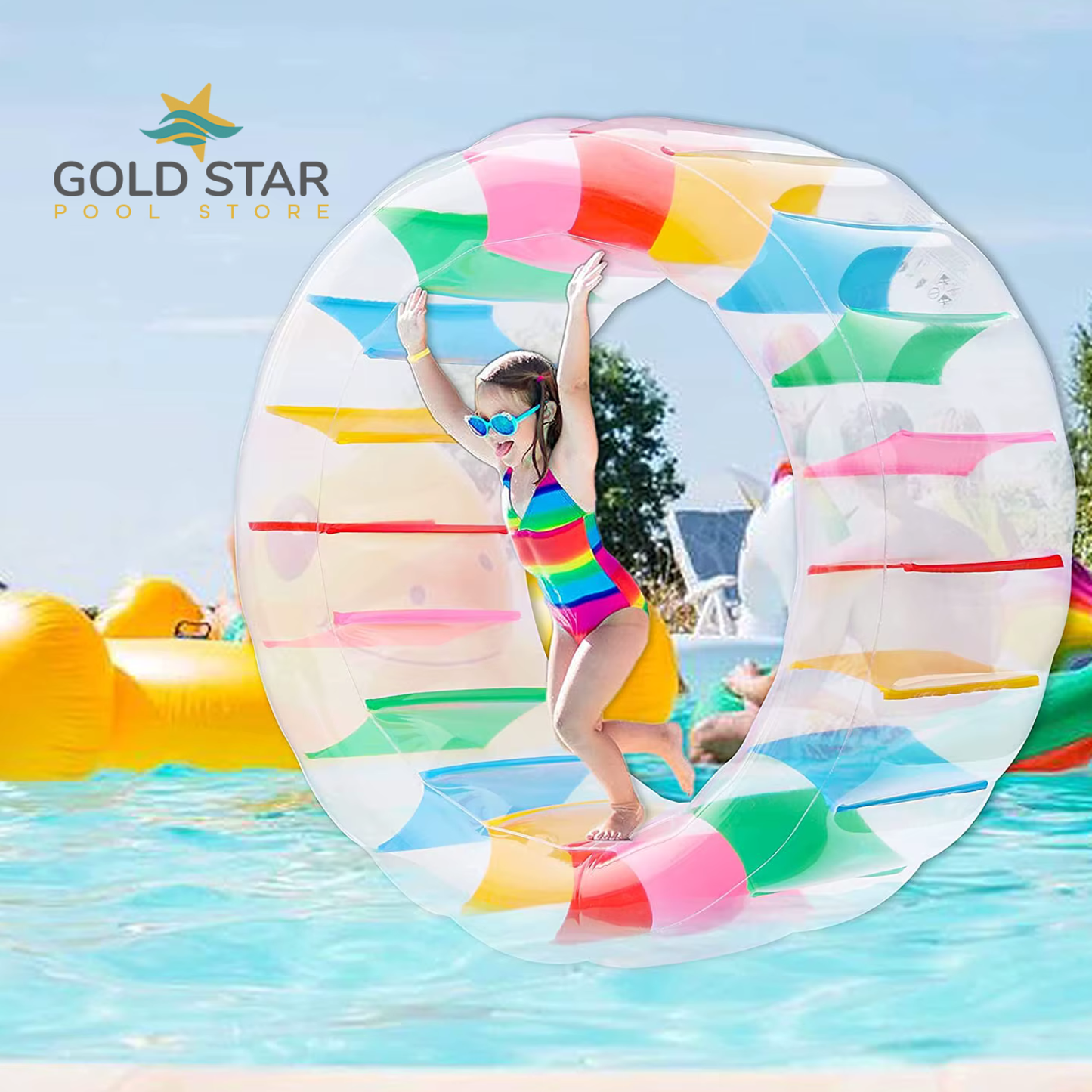 Inflatable Water Roller Toy – Fun Summer Pool Toy for Kids