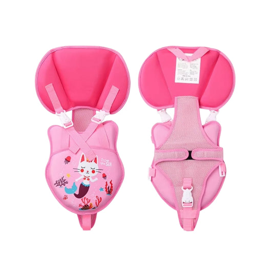 Newborn Non-Inflatable Buoyancy Swim Vest – Anti-Rollover Baby Neck Support