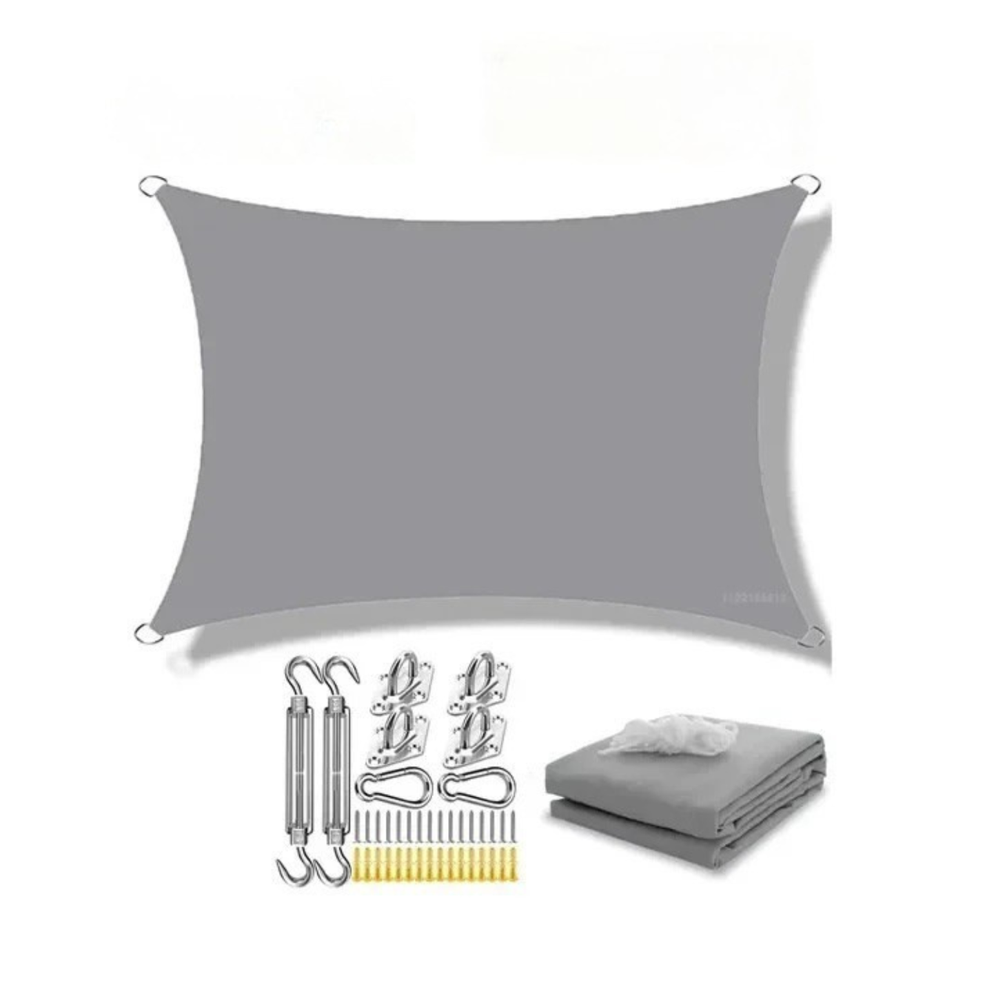 Waterproof Awning Triangle / Rectangular Shade Sail Set